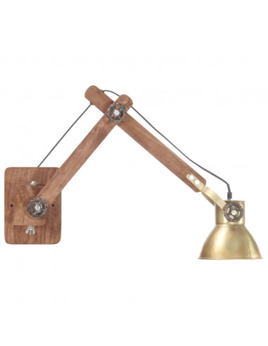 Lampada da Parete Stile Industriale Ottone Rotonda E27