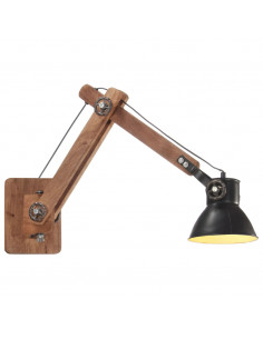 Lampada da Parete Stile Industriale Nera Rotonda E27