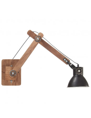 Lampada da Parete Stile Industriale Nera Rotonda E27