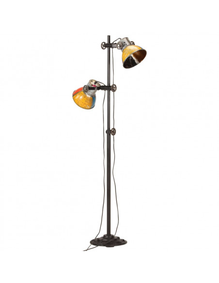 Lampada da Pavimento con 2 Paralumi Multicolore E27
