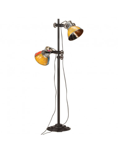 Lampada da Pavimento con 2 Paralumi Multicolore E27