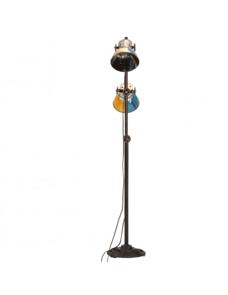 Lampada da Pavimento con 2 Paralumi Multicolore E27