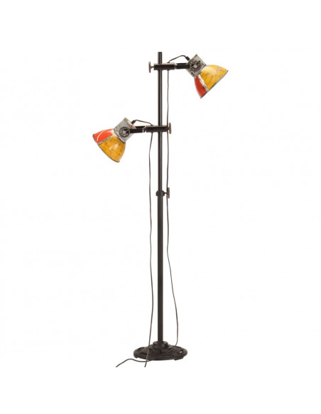 Lampada da Pavimento con 2 Paralumi Multicolore E27