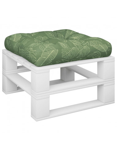 Cuscino per Pallet Motivo a Foglie 60x61,5x10 cm Tessuto Oxford