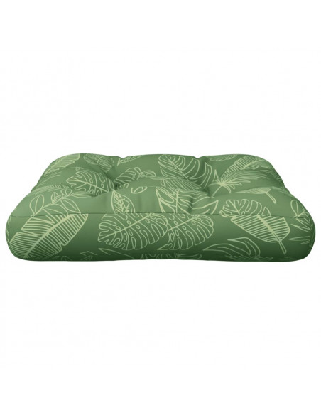Cuscino per Pallet Motivo a Foglie 60x61,5x10 cm Tessuto Oxford