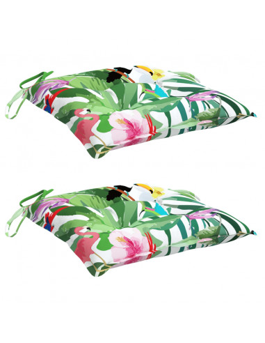 Cuscini per Sedia 2 pz Multicolore 40x40x7 cm Tessuto