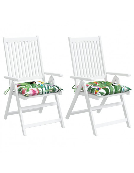 Cuscini per Sedia 2 pz Multicolore 40x40x7 cm Tessuto