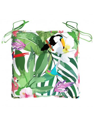 Cuscini per Sedia 2 pz Multicolore 40x40x7 cm Tessuto