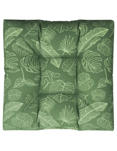 Cuscino per Pallet con Motivo a Foglie 70x70x12 cm in Tessuto 2