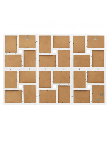 Cornice per Collage 24x(10x15 cm) Foto Bianco in MDF