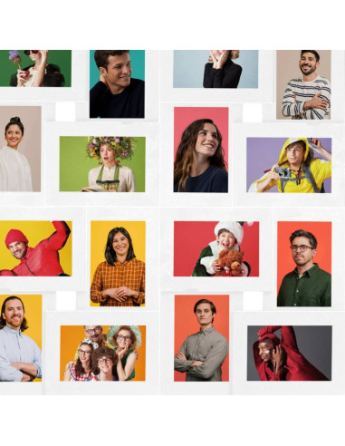 Cornice per Foto Collage per 24x(13x18 cm) Foto Bianco in MDF