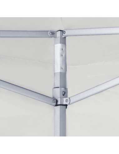 Gazebo Pieghevole Professionale 2 Pareti 2x2m Acciaio Bianco