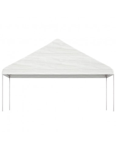 Gazebo con Tetto Bianco 5,88x2,23x3,75 m in Polietilene
