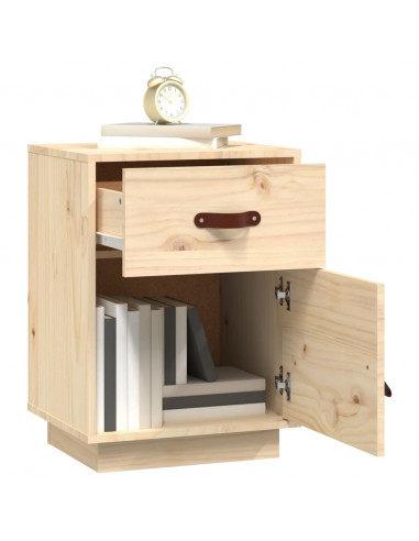 Comodino 40x34x55 cm in Legno Massello di Pino