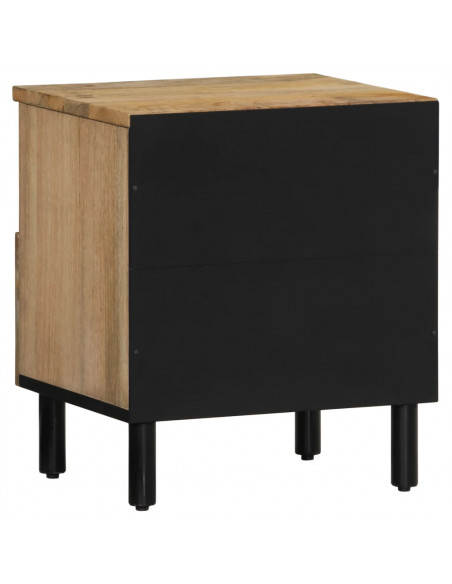 Comodini 2pz 40x33x46 cm in Legno Massello di Mango