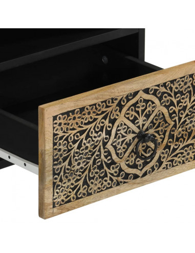 Comodini 2pz 40x33x46 cm in Legno Massello di Mango