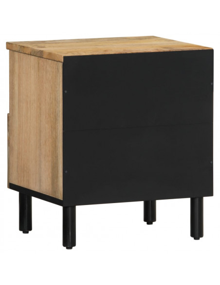 Comodino 40x33x46 cm in Legno Massello di Mango