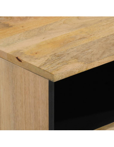 Comodino 40x33x46 cm in Legno Massello di Mango