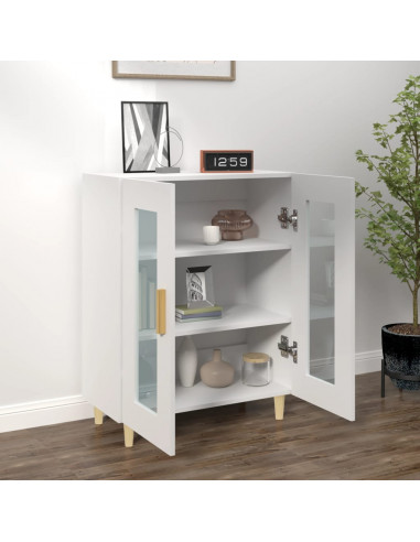 Credenza Bianca 69,5x34x90 cm in Legno Multistrato