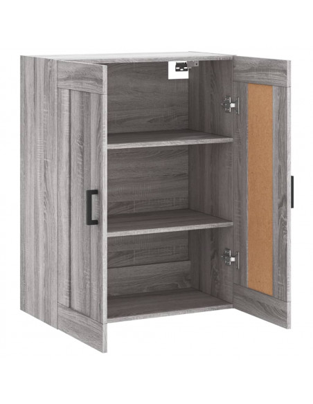 Mobile a Parete Grigio Sonoma 69,5x34x90 cm Legno Multistrato