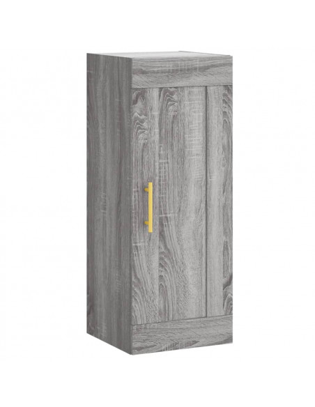 Credenza Grigio Sonoma 34,5x34x180 cm in Legno Multistrato