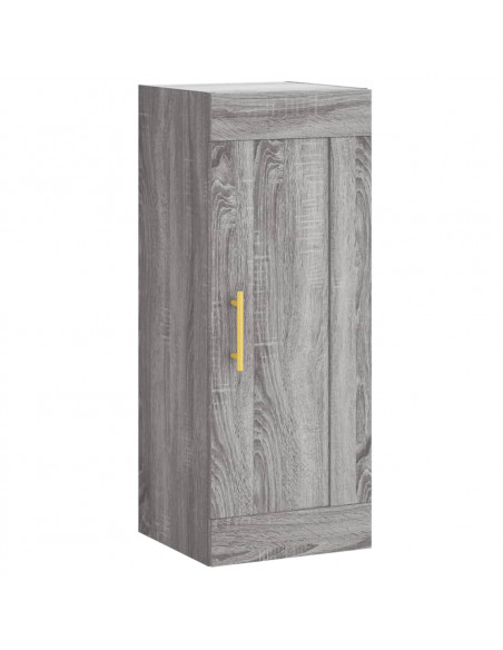 Credenza Grigio Sonoma 34,5x34x180 cm in Legno Multistrato
