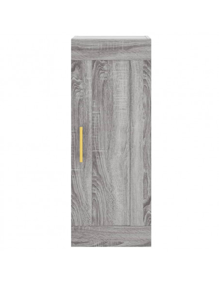 Credenza Grigio Sonoma 34,5x34x180 cm in Legno Multistrato