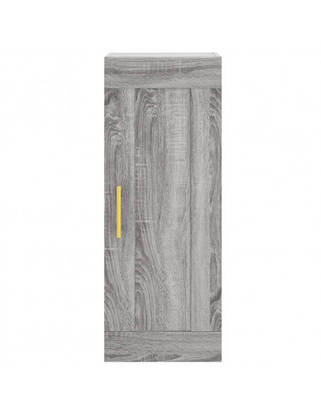 Credenza Grigio Sonoma 34,5x34x180 cm in Legno Multistrato