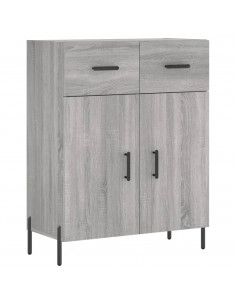 Credenza Grigio Sonoma 69,5x34x180 cm in Legno Multistrato