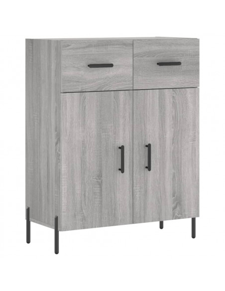 Credenza Grigio Sonoma 69,5x34x180 cm in Legno Multistrato