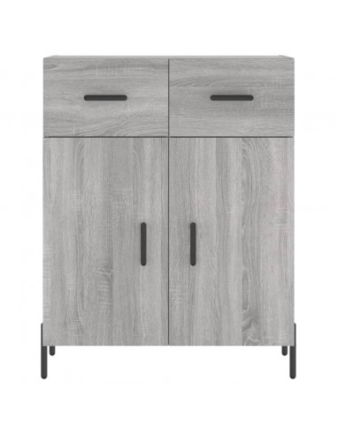Credenza Grigio Sonoma 69,5x34x180 cm in Legno Multistrato