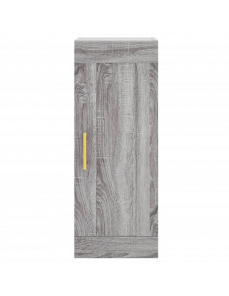 Credenza Grigio Sonoma 34,5x34x180 cm in Legno Multistrato