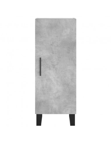 Credenza Grigio Cemento 34,5x34x180 cm in Legno Multistrato