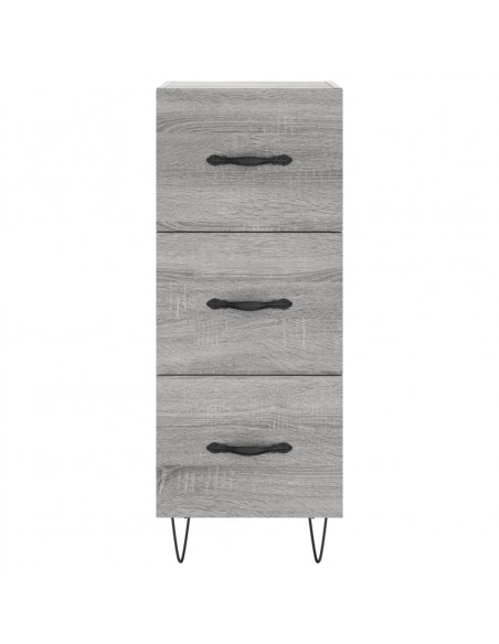 Credenza Grigio Sonoma 34,5x34x180 cm in Legno Multistrato