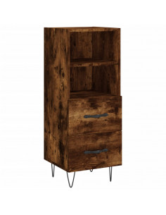 Credenza Rovere Fumo 34,5x34x180 cm in Legno Multistrato