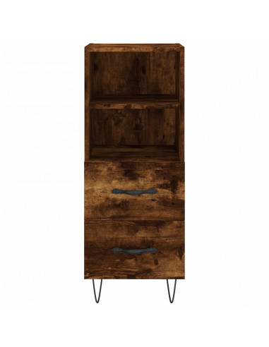 Credenza Rovere Fumo 34,5x34x180 cm in Legno Multistrato