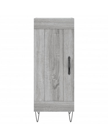 Credenza Grigio Sonoma 34,5x34x180 cm in Legno Multistrato