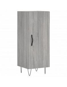 Credenza Grigio Sonoma 34,5x34x180 cm in Legno Multistrato