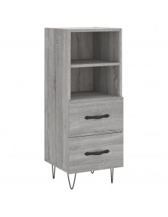 Credenza Grigio Sonoma 34,5x34x180 cm in Legno Multistrato
