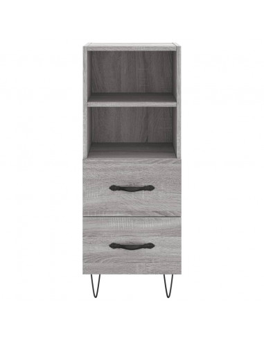 Credenza Grigio Sonoma 34,5x34x180 cm in Legno Multistrato