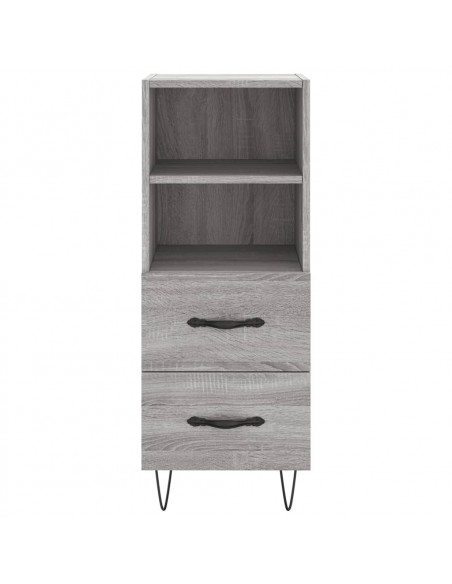 Credenza Grigio Sonoma 34,5x34x180 cm in Legno Multistrato