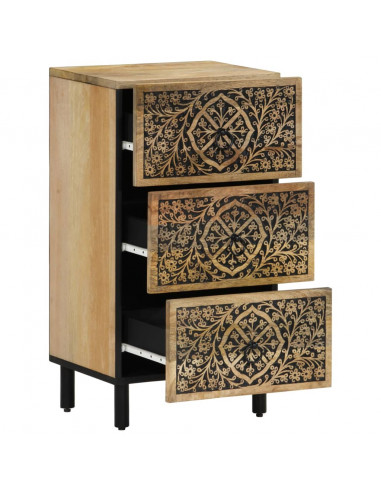 Credenza 40x33x75 cm in Legno Massello di Mango