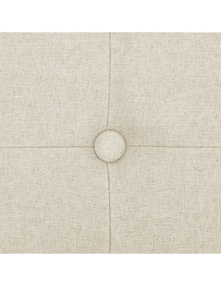 Cassapanca Pieghevole Bianco Crema in Simil Lino