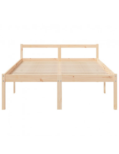 Letto per Anziani 140x190 cm in Legno Massello di Pino