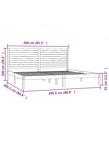 Giroletto in Legno Massello 200x200 cm