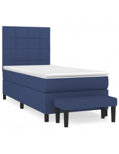 Giroletto a Molle con Materasso Blu 90x200 cm inTessuto