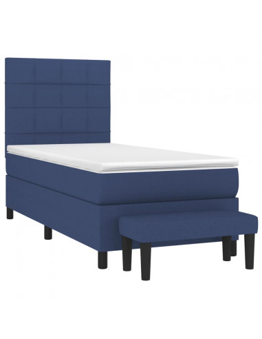 Giroletto a Molle con Materasso Blu 90x200 cm inTessuto