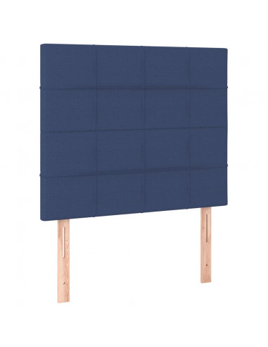 Giroletto a Molle con Materasso Blu 120x200 cm in Tessuto