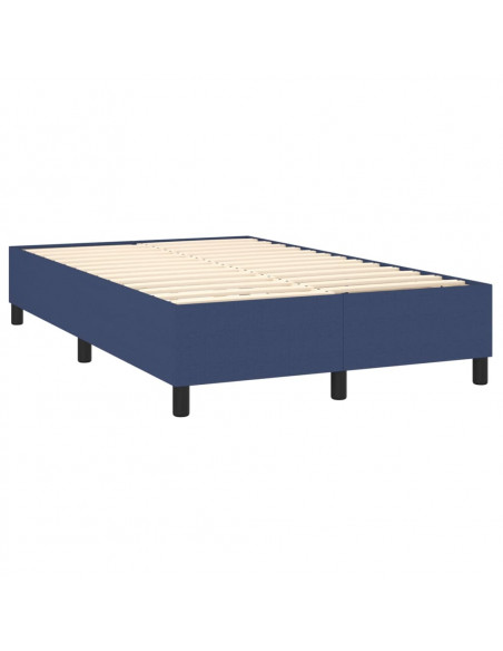 Giroletto a Molle con Materasso Blu 120x200 cm in Tessuto