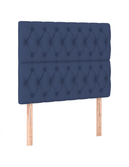 Giroletto a Molle con Materasso Blu 120x200 cm in Tessuto